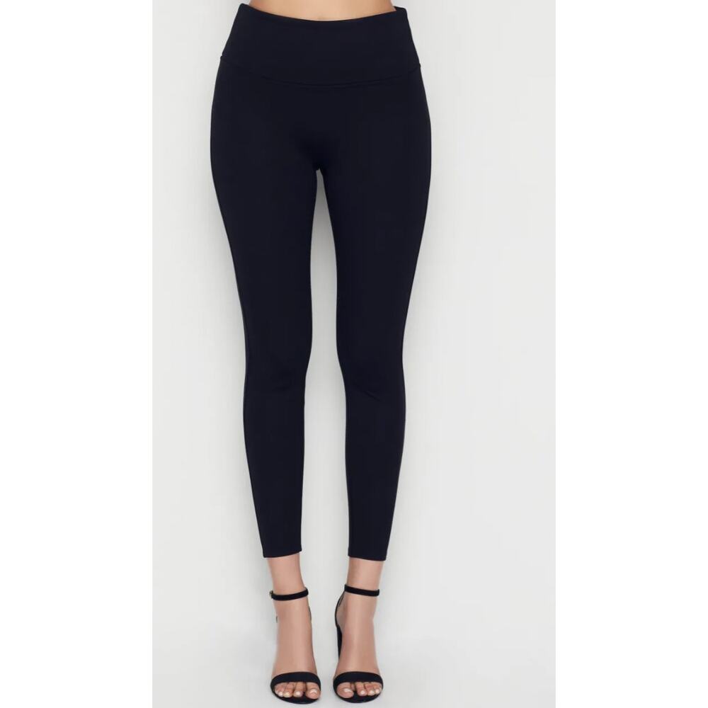SPANX Ponte Knit Shaping Leggings Black‎ Wide Waistband Women’s S